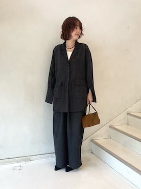 「KBF（ケイビーエフ）のアイテム（トップス）」を使った、kuroさん（レディース・165cm）の秋コーディネート