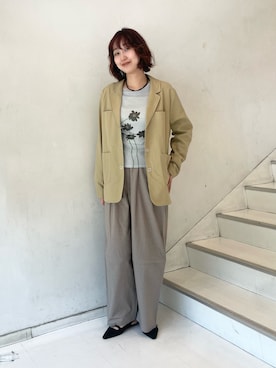 「KBF（ケイビーエフ）のアイテム（ジャケット/アウター）」を使った、kuroさん（レディース・165cm）の秋コーディネート