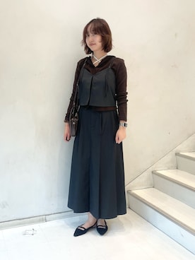 「アイテム（セットアップ）」を使った、kuroさん（レディース・165cm）の秋コーディネート