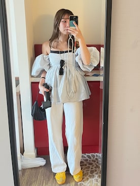 「LILY BROWN（リリーブラウン）のアイテム」を使った、ドラムさん（レディース・160cm）の春コーディネート