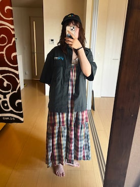 「FREAK'S STORE（フリークスストア）のFreada/フリーダ インドキャミワンピース（ワンピース、その他）」を使った、リカさん（レディース・161cm）の春コーディネート