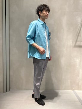 「COMME CA ISM（コムサイズム）のアイテム」を使った、COMME CA ISM STAFFさん（メンズ・173cm）の春コーディネート