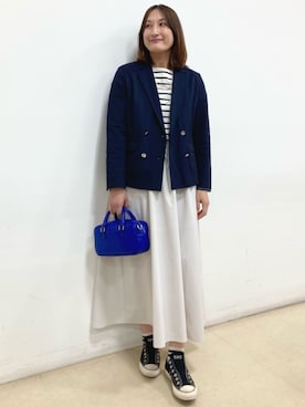 「COMME CA ISM（コムサイズム）のアイテム」を使った、COMME CA ISM STAFFさん（レディース・166cm）の春コーディネート