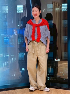 「COMME CA ISM（コムサイズム）のアイテム」を使った、COMME CA ISM STAFFさん（レディース・151cm）の春コーディネート