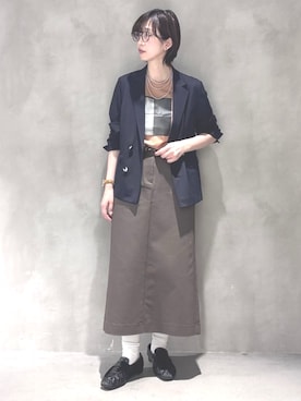 「COMME CA ISM（コムサイズム）のアイテム」を使った、COMME CA ISM STAFFさん（レディース・170cm）の春コーディネート