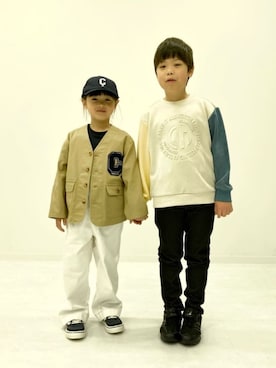 COMME CA ISM STAFFさん（キッズ・120cm）の春コーディネート