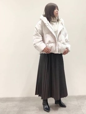 「COMME CA ISM（コムサイズム）のアイテム」を使った、COMME CA ISM STAFFさん（レディース・159cm）の冬コーディネート
