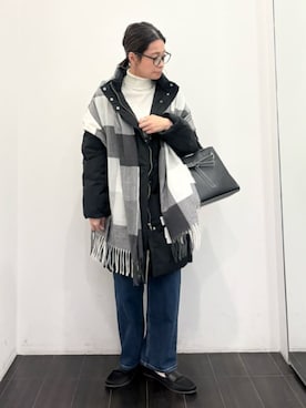 「アイテム（ダウンジャケット/コート）」を使った、COMME CA ISM STAFFさん（レディース・157cm）の秋コーディネート