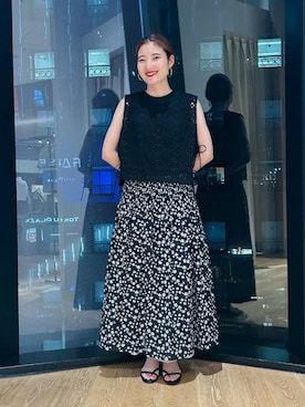「アイテム（スカート）」を使った、COMME CA ISM STAFFさん（レディース・151cm）の夏コーディネート