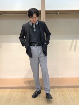 「COMME CA ISM（コムサイズム）のアイテム」を使った、COMME CA ISM STAFFさん（メンズ・170cm）の春コーディネート