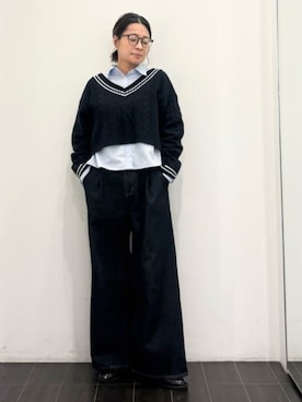 COMME CA ISM STAFFさん（レディース・157cm）の冬コーディネート