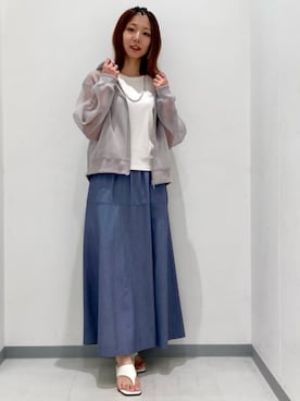 「アイテム（ブルゾン）」を使った、COMME CA ISM STAFFさん（レディース・160cm）の夏コーディネート
