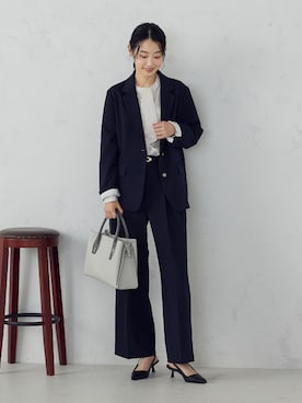 「COMME CA ISM（コムサイズム）のアイテム」を使った、COMME CA ISM STAFFさん（レディース・169cm）の冬コーディネート