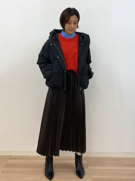 「COMME CA ISM（コムサイズム）のアイテム」を使った、COMME CA ISM STAFFさん（レディース・160cm）の冬コーディネート
