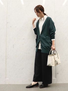 「チビ襟」｜COMME CA ISM STAFFさん（レディース・168cm）の秋コーディネート