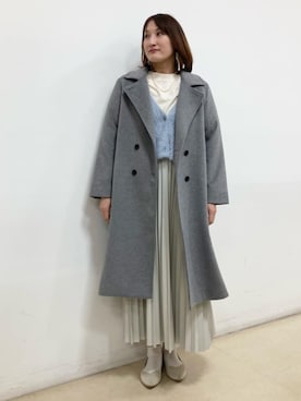 「COMME CA ISM（コムサイズム）のアイテム」を使った、COMME CA ISM STAFFさん（レディース・165cm）の冬コーディネート