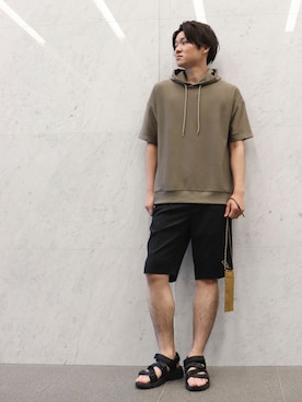 「COMME CA ISM（コムサイズム）のアイテム（財布/小物）」を使った、COMME CA ISM STAFFさん（メンズ・175cm）の夏コーディネート