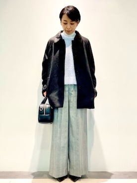 「COMME CA ISM（コムサイズム）のアイテム」を使った、COMME CA ISM STAFFさん（レディース・156cm）の冬コーディネート