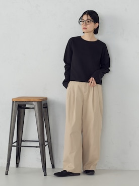 「COMME CA ISM（コムサイズム）のアイテム」を使った、COMME CA ISM STAFFさん（レディース・161cm）の冬コーディネート