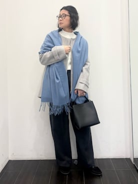 「COMME CA ISM（コムサイズム）のアイテム」を使った、COMME CA ISM STAFFさん（レディース・157cm）の冬コーディネート