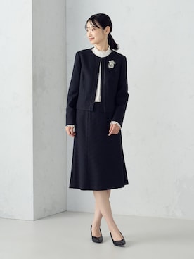 「COMME CA ISM（コムサイズム）のアイテム」を使った、COMME CA ISM STAFFさん（レディース・169cm）の冬コーディネート