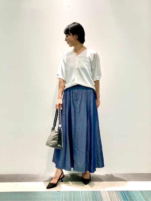 セットアップ対応】デニムライクシャンブレー ナローベルト