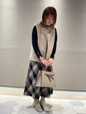 COMME CA ISM STAFFさん（レディース・157cm）の冬コーディネート