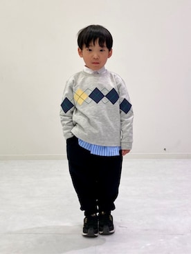 「COMME CA ISM（コムサイズム）のアイテム」を使った、COMME CA ISM STAFFさん（キッズ・100cm）の春コーディネート