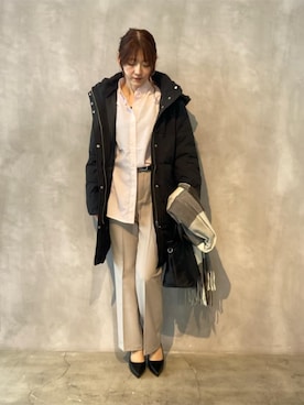 「アイテム（ダウンジャケット/コート）」を使った、COMME CA ISM STAFFさん（レディース・160cm）の秋コーディネート