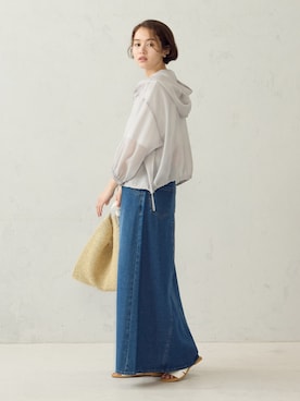 「アイテム（ブルゾン）」を使った、COMME CA ISM STAFFさん（レディース・165cm）の夏コーディネート