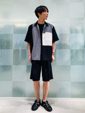 「COMME CA ISM（コムサイズム）のアイテム」を使った、COMME CA ISM STAFFさん（メンズ・175cm）の夏コーディネート