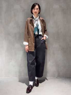 「アイテム（その他アウター）」を使った、COMME CA ISM STAFFさん（レディース・170cm）の秋コーディネート