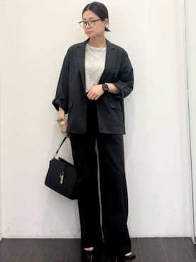 「COMME CA ISM（コムサイズム）のアイテム」を使った、COMME CA ISM STAFFさん（レディース・157cm）の夏コーディネート