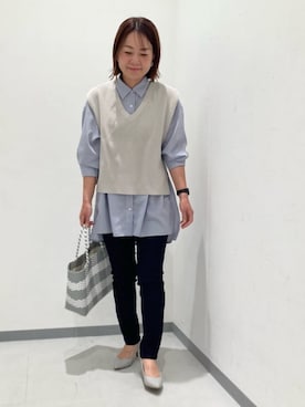 COMME CA ISM STAFFさん（レディース・157cm）の春コーディネート