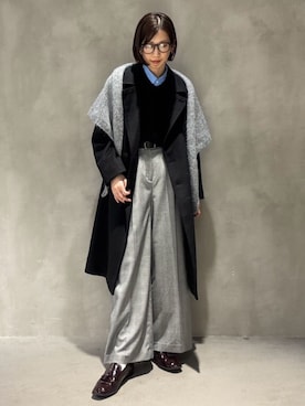 「アイテム（チェスターコート）」を使った、COMME CA ISM STAFFさん（レディース・170cm）の秋コーディネート
