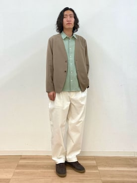 「COMME CA ISM（コムサイズム）のアイテム（パンツ）」を使った、COMME CA ISM STAFFさん（メンズ・175cm）の春コーディネート