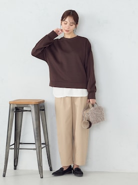「アイテム（チャーム）」を使った、COMME CA ISM STAFFさん（レディース・167cm）の秋コーディネート