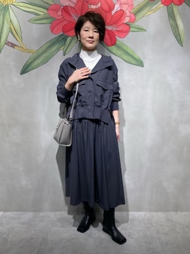 「COMME CA ISM（コムサイズム）のアイテム」を使った、COMME CA ISM STAFFさん（レディース・165cm）の春コーディネート