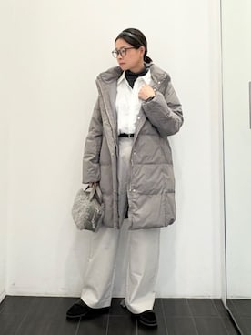 「COMME CA ISM（コムサイズム）のアイテム」を使った、COMME CA ISM STAFFさん（レディース・157cm）の秋コーディネート