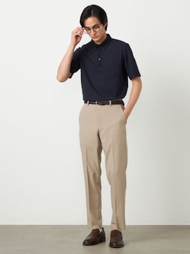 「COMME CA ISM（コムサイズム）のアイテム（パンツ）」を使った、COMME CA ISM STAFFさん（メンズ・178cm）の春コーディネート