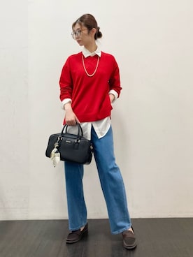 「アイテム（ボストンバッグ）」を使った、COMME CA ISM STAFFさん（レディース・167cm）の秋コーディネート