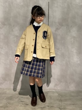 「COMME CA ISM（コムサイズム）のアイテム」を使った、COMME CA ISM STAFFさん（キッズ・135cm）の春コーディネート