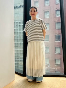 「COMME CA ISM（コムサイズム）のアイテム」を使った、COMME CA ISM STAFFさん（レディース・151cm）の夏コーディネート