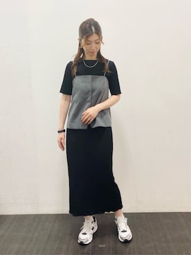 「アイテム（ベスト）」を使った、COMME CA ISM STAFFさん（レディース・166cm）の夏コーディネート