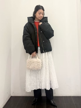 「COMME CA ISM（コムサイズム）のアイテム」を使った、COMME CA ISM STAFFさん（レディース・157cm）の冬コーディネート