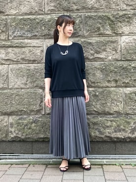 「COMME CA ISM（コムサイズム）のアイテム（アクセサリー）」を使った、COMME CA ISM STAFFさん（レディース・160cm）の秋コーディネート
