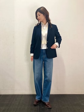 「COMME CA ISM（コムサイズム）のアイテム（パンツ）」を使った、COMME CA ISM STAFFさん（レディース・167cm）の春コーディネート
