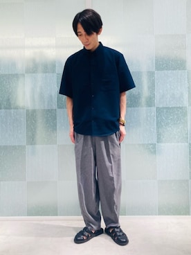 「COMME CA ISM（コムサイズム）のアイテム」を使った、COMME CA ISM STAFFさん（メンズ・175cm）の夏コーディネート