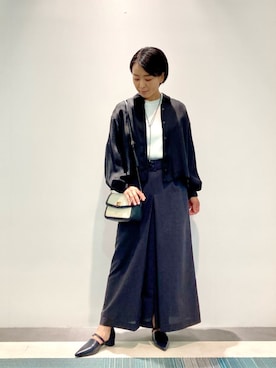 「COMME CA ISM（コムサイズム）のアイテム」を使った、COMME CA ISM STAFFさん（レディース・156cm）の夏コーディネート