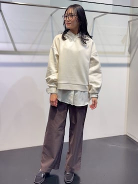 「COMME CA ISM（コムサイズム）のアイテム」を使った、COMME CA ISM STAFFさん（レディース・165cm）の冬コーディネート